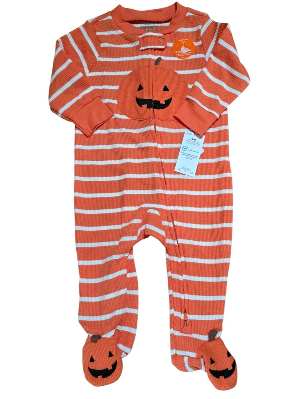 NWT Carter’s 6M Pumpkin Halloween Footed Sleeper